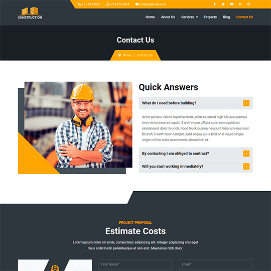 Contact construction